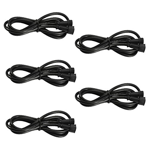 QACA 5PCS 3.28ft 1m Extension Cable Wire Cord with Male and Female 4Pin Connectors at Both Ends for RGB Multi-Color LED Deck Lights - Thumbnail 5