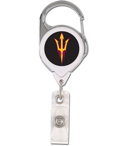 University Of Illinois Fighting Illini Retractable ID Badge Holder - Chrome Metal Reel With Clip