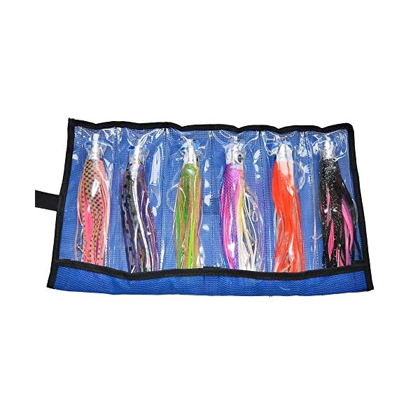 SET-of-6-Pusher-style-Marlin-Tuna-Mahi-Dolphin-Durado-Wahoo-Trolling-skirt-Lures-Rigged-and-bag-included-tuna-9-inch-Big-game-trolling-lure