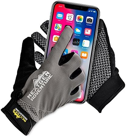 Unstoppable Sport Touchscreen Cycling Gloves - Full Finger, Screen Wiping Pad, Bike Riding Training Gloves for Men or Women (Large)