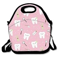 SWDGYW36 Dental Fabric Toothpaste Lunch Bag Lunch Tote Lunch Pouch Handbag Made For Women, Men And Kids