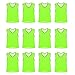Nylon Mesh Scrimmage Team Practice Vests Pinnies Jerseys for Children Youth Sports Basketball, Soccer, Football, Volleyball (Yellow, Youth)