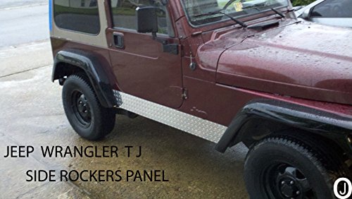 Fits Jeep TJ Wrangler Diamond Plate Side Rocker Panels 5 3/4" - Thumbnail 6