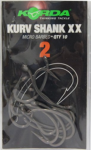 Korda Kurv Shank XX Haken Karpfenhaken (10 Stück), Angelhaken zum Karpfenangeln, Haken zum Karpfenfischen, Haken für… – Bild 4
