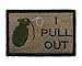 I Pull Out Grenade Hook and Loop Fully Embroidered Morale Tags Patch (Coyote and Black)