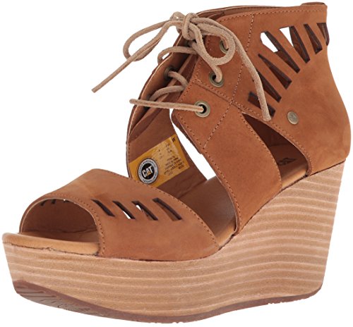 Caterpillar women s alma ghillie tie platform wedge san…