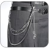 Vivian&CD Jean Chain Belt for Men&Women, Pocket Chain Goth Punk Chain Belt Chain Layered Chunky Pants Chain and Vintage Hip Hop Wallet Chain Jewelry Accessory for Women Men