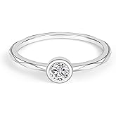 ZGBY 925 Sterling Silver Birthstone Stackable Rings for Women Simple Dainty Promise Finger Ring Mother Daughter Grandma Family Ring Jewelry Gifts for Her