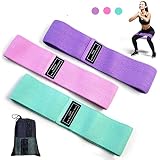 Sky-Touch Resistance Bands Fabric,Exercise Bands Non Slip Hip Elastic Bands For Hip, Legs, Butt, Glutes And Thighs Workout, Thick Wide Fitness Loop Circle Resistance Bands, Set Of 3 Pack, Multicolor