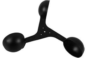 Veemoon 3-Cup Aluminum Alloy Anemometer Wind Sensor Replacement Cups for Wind Speed Measurement for Outdoor Use