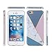 iPhone 6 / iPhone 6s Case,Gooyu Marble Design Clear Bumper Glossy TPU Soft Rubber Silicone Cover Phone Case for iPhone 6 / iPhone 6s,(Pink)