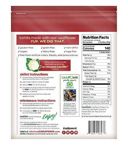 1 CAULIPOWER+Grain+free+Cauliflower+Tortillas+Gluten+free
