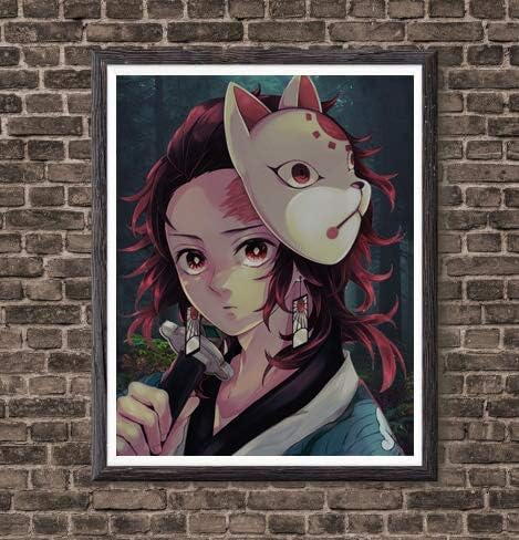 Demon Slayer Vampire Hunter Tanjirou Original Anime Canvas Art Prints,8 x 10 Inches,No Frame