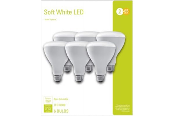 GE Lighting GE29913 6 Pack, LED9BR30B-CB6, 9W, Soft White, Non-Dimmable Bulb