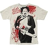 SUBTCM02 Men's Texas Chainsaw Massacre Splatter Subway T-shirt, Vintage White, Large