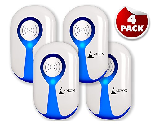 Ultrasonic Pest Repeller - Pest Control - Pest Repeller - Electronic Pest Repeller Plug In - Bug Repellent - Repel Insect Rat Roach Mice Ant Spider Mosquito [4 pack]
