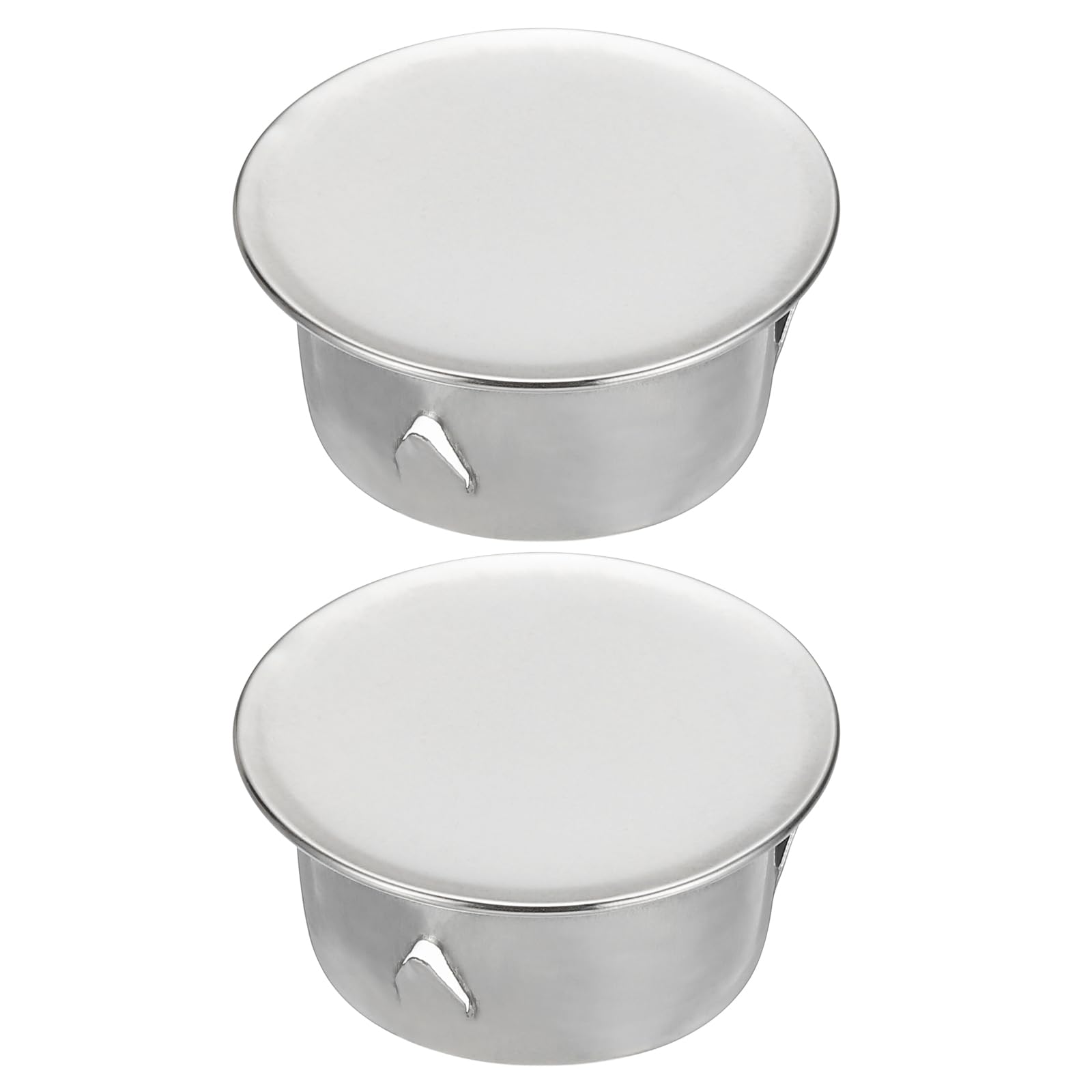 PATIKIL Chimney Hole Cap, 2 Pcs 50mm(2 Inch) Tightness Adjustable Round Stainless Steel Flue Hole Cover Stove Pipe Cap Pipe Cover for Kitchen Balcony Sewer, Silver Tone