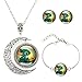 Moon Pendant Llilo and Stitch Necklace Stitch and Turtle Necklace Bracelet Earrings Jewelry Set