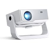 Projector with WiFi and Bluetooth, 1000+ Apps Installed, Electronic Focus &amp; Auto Keystone, Zoom, Native 1080P 650 ANSI 20000Lumen 4K Support Portable Mini Video Projector Outdoor Indoor