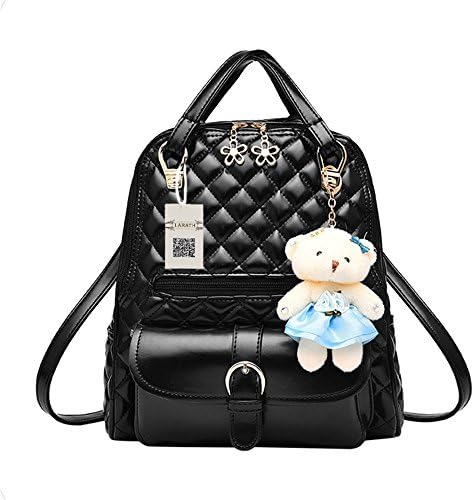 LARATH Soft PU Leather Satchel Rucksack School Shoulders Book Bag For Women