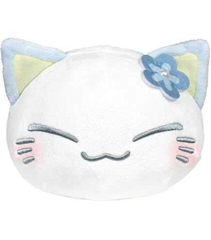 その他 MANPUKU Mint Cat Ban Plus size Nemuneko Cat Pastel Light Blue Big Plush Toy - Tokyo Otaku