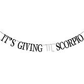 It's Giving Scorpio Banner, Big Scorpio Energy, Scorpio Season, 12 Zodiac Birthday Party Decorations Supplies