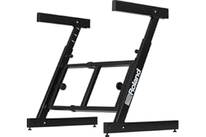 Roland KS-11Z Keyboard Stand | Heavy-Duty Z-Stand with Wide Adjustment Range for 88-Note Stage Pianos & Other Keyboards | Fol