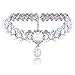 Houda Elegant Pearl Collar Choker Crystal Jewelry Rhinestone Statement Necklace Pendant