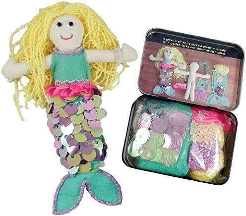 Make Your Own Pretty Mermaid Arts & Crafts Gift Tin Set Accessories Included