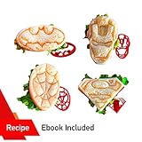Superhero Mini Sandwich Cutter Set by WNF Craft - Fun Shapes of Superman Batman Ironman and Spiderman - Press Molds Perfect for Lunch box and Breakfast Fun Bites -Great for Adults and Kids of All Ages