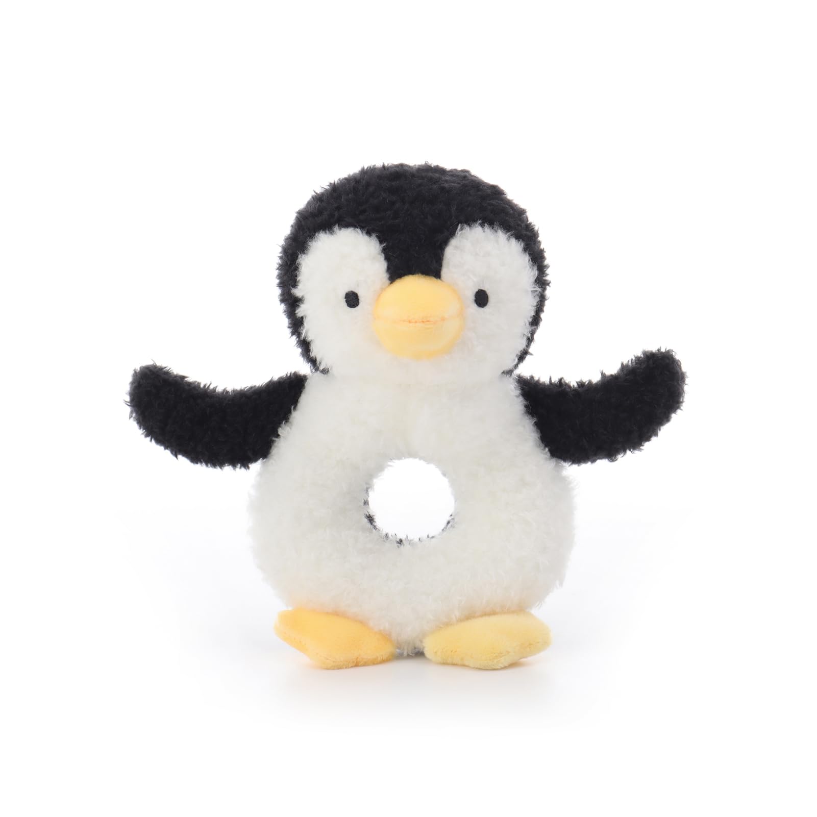 Apricot Lamb Baby Penguin Soft Rattle Toy,Hold and Shake Toy with Sound, Plush Stuffed Animal for Newborn Infant Babies Over 0 Months (Penguin, 6 Inches)