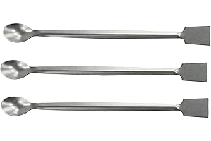 Stainless Steel Micro Medicine Spoon, 3PCS Micro Sampling Reagent Spoon, Sampling Reagent Spoon 2 in 1 Double Head Mixing Spa