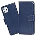 Arae for iPhone 11 Pro Max Case with Credit Card Holder and Wrist Strap - Blue