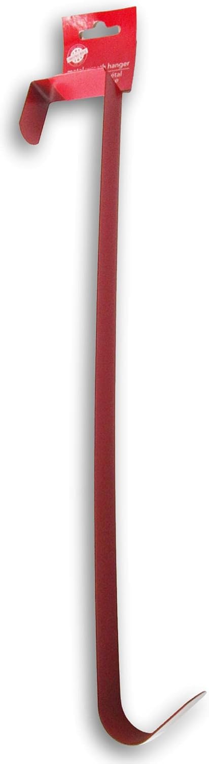 Wreath Hangers - Christmas Wreath Over-The-Door Hanging Hook - 14 Inches (Red)
