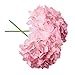 Artificial Hydrangea Flowers, Meiwo 2 Pcs Nearly Natural Fake Hydrangea Silk Flowers to Shine Your Wedding Scene Arrangement and Home Party Decor(Pink)
