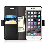 iXCC Detachable Folio Magnetic Cover Case [2 in 1] with Premium Leather and Credit Card Slots for iPhone 6s Plus / 6 Plus - Black