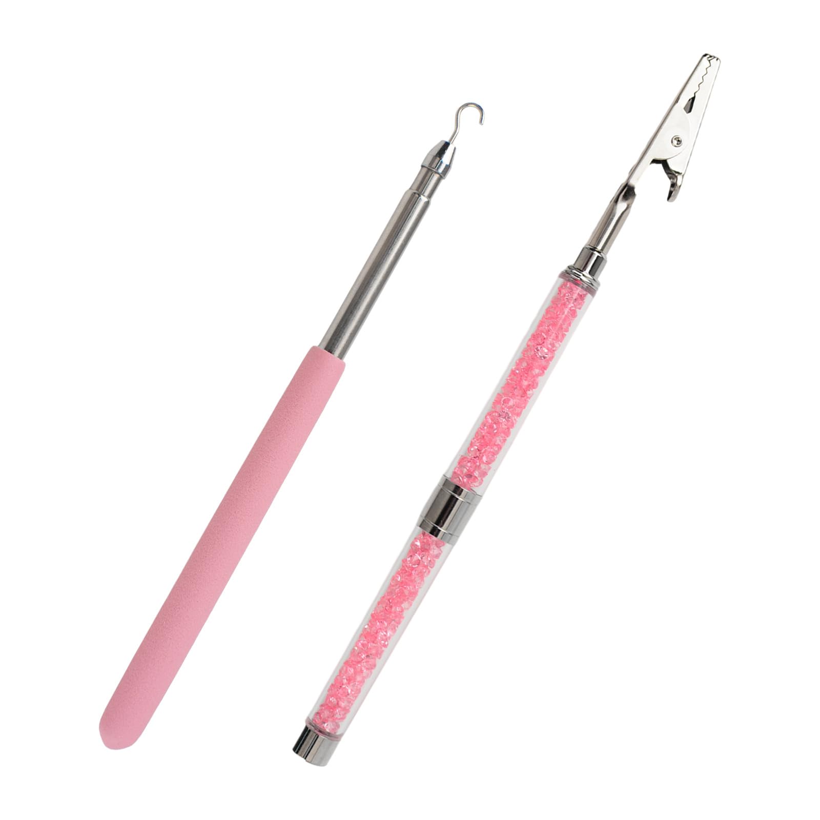 URROMA Bracelet Wearing Helper, 2 Pcs Jewelry Fastening Scalable Clamp Hand Decorative Chain Assistance Hook Bracelet Fastener for Necklace Clasp