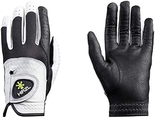 HIRZL Trust Control 2.0 Golf Gloves – All Weather Mens Golf Glove (White/Black) | Kangaroo Leather Palm, Cabretta Leather Backhand | Trusted by Pro’s | Sweat Free, Ultimate Grip, Comfort, Stretch Fit HIRZL Trust Control 2.0 Golf Gloves – All Weather Mens Golf Glove (White/Black) | Kangaroo Leather Palm, Cabretta Leather Backhand | Trusted by Pro’s | Sweat Free, Ultimate Grip, Comfort, Stretch Fit
