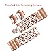 bayite Chain Links Bands for Fitbit Charge 2 Stainless Steel Replacement Metal Bracelet Small Rose Gold
