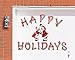 Kissing Mr. and Mrs. Claus Garage Door 15 Piece Set Removable Magnet Decals, Red