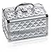 SHANY Mini Makeup Train Case With Mirror - Silver