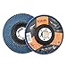 KSEIBI 686040A Zirconia Corundum 4 1/2 Inch Flap Disc Sanding Grinding Wheel (Grit #120, 10Pack)