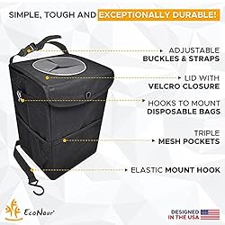 EcoNour Car Trash Bag | Foldable Trash Bag for Car