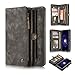 KONKY Magnetic Wallet Case Suit for Samsung Galaxy S8 Black