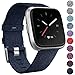 QIBOX Bands Compatible with Versa, Woven Fabric Wrist Strap Watch Special Edition Replacement Bands Classic Square Stainless Steel Buckle Compatible with Versa Smart Watch
