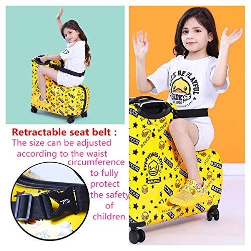 Portable-childrens-travel-thickening-trolley-caseUnisex-Travel-Tots-Kids-luggage-Yellow-duck-20