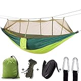 wu-hammock Outdoor Parachute Cloth Hammock Mosquito Net Ultra Light Nylon Camping Aerial Tent 260140Cm