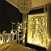DLIUZ UL Safe 304 LED 9.8Feet Connectable Curtain Lights Icicle Lights Fairy String Lights with 8 Modes for Wedding Party Family Patio Lawn Decoration