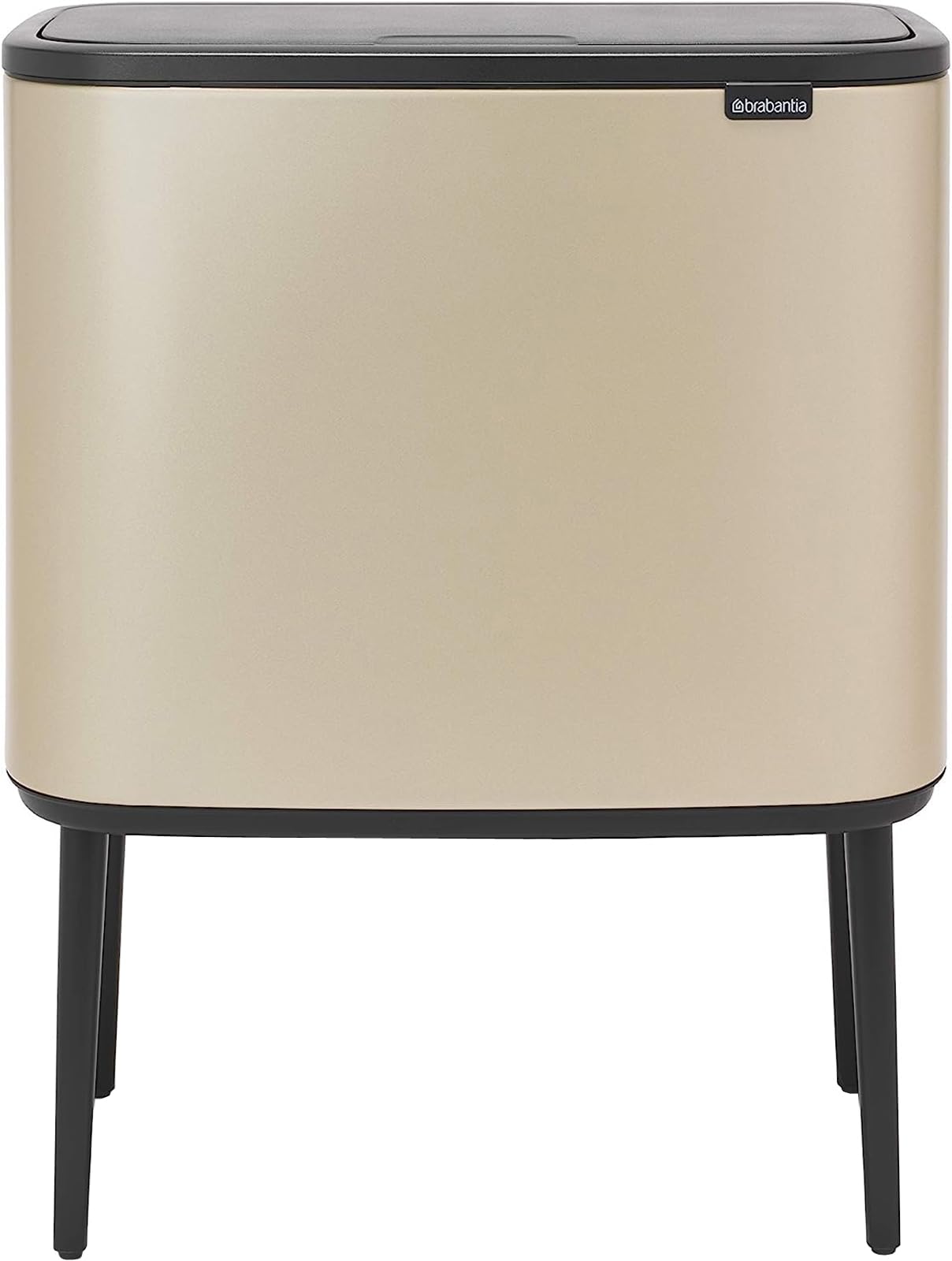 Brabantia Poubelle Bo Touch Bin, 11 + 23 Litres - Metallic Gold