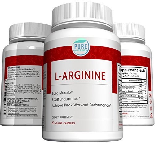 UPC 691054842564, Pure Nutrinex L-Arginine N.O. AAKG and L-Citrulline for Fast Lean Muscle Growth, Peak Workout Performance, Immediate Muscle Recovery, and Best Pumps Ever